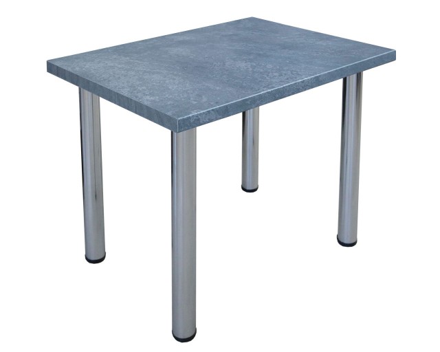 Masa cu picioare crom si blat beton 38mm